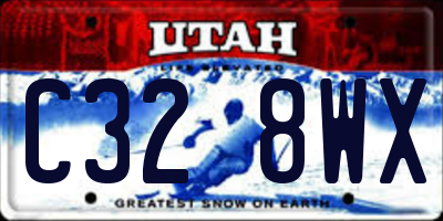 UT license plate C328WX