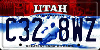 UT license plate C328WZ