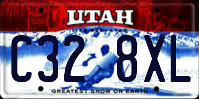 UT license plate C328XL