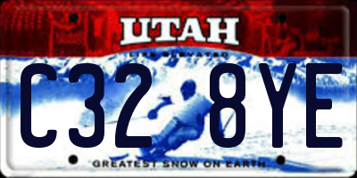 UT license plate C328YE
