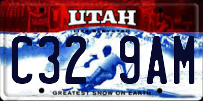 UT license plate C329AM