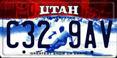 UT license plate C329AV