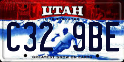 UT license plate C329BE