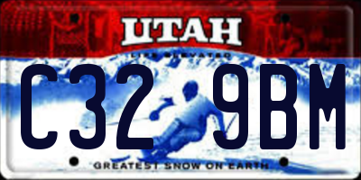 UT license plate C329BM