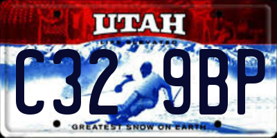 UT license plate C329BP