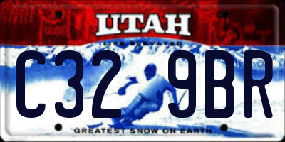 UT license plate C329BR