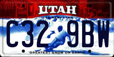 UT license plate C329BW