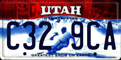 UT license plate C329CA