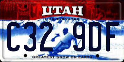 UT license plate C329DF