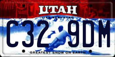 UT license plate C329DM