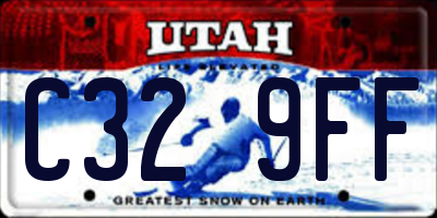 UT license plate C329FF