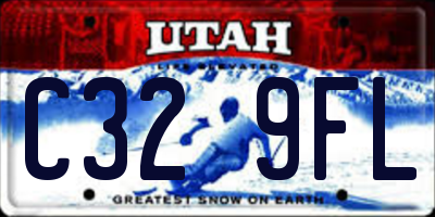 UT license plate C329FL