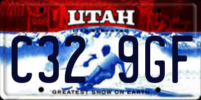 UT license plate C329GF