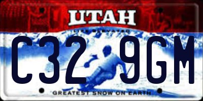 UT license plate C329GM