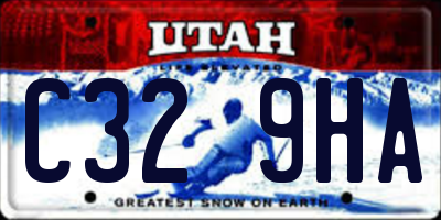 UT license plate C329HA