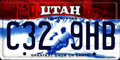 UT license plate C329HB