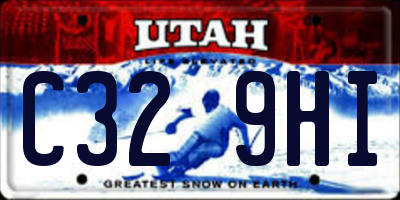 UT license plate C329HI
