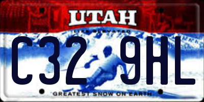 UT license plate C329HL