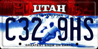 UT license plate C329HS