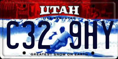 UT license plate C329HY