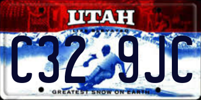 UT license plate C329JC