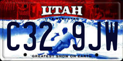 UT license plate C329JW
