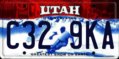 UT license plate C329KA