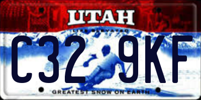 UT license plate C329KF