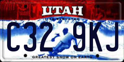 UT license plate C329KJ