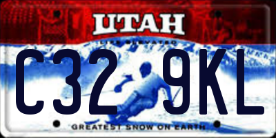 UT license plate C329KL