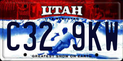 UT license plate C329KW