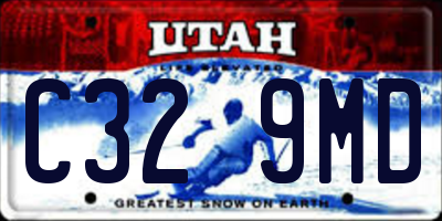 UT license plate C329MD