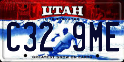 UT license plate C329ME
