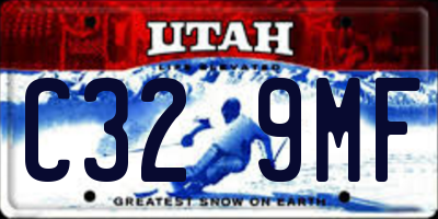 UT license plate C329MF
