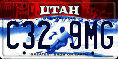 UT license plate C329MG