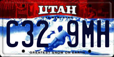 UT license plate C329MH