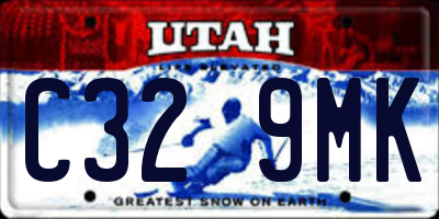 UT license plate C329MK