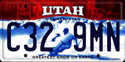 UT license plate C329MN