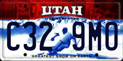 UT license plate C329MO