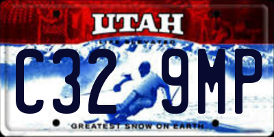 UT license plate C329MP
