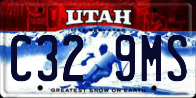 UT license plate C329MS