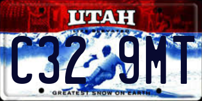 UT license plate C329MT
