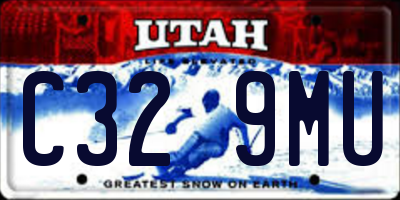 UT license plate C329MU