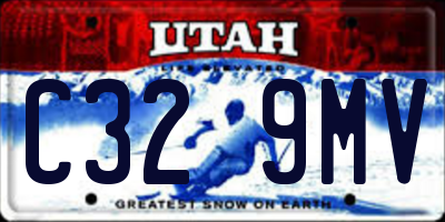UT license plate C329MV