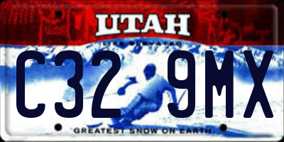 UT license plate C329MX