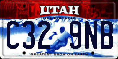 UT license plate C329NB