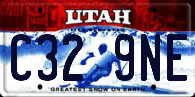 UT license plate C329NE