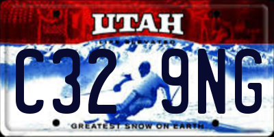 UT license plate C329NG