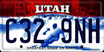 UT license plate C329NH