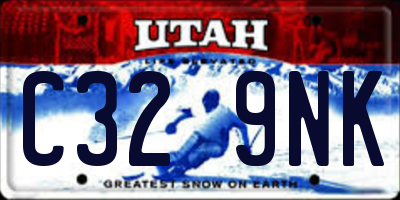 UT license plate C329NK
